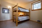 Rustic log furniture for that elegant log cabin feel in second Queen Bedroom